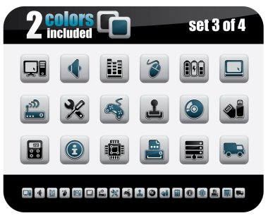 Web Icons Set. Steelo Series. Set 3 of 4. clipart