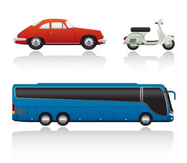 Vector Transport Set One. Hand Draw. Easy To Edit. clipart