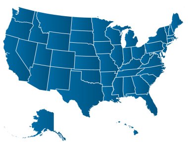 USA vector map