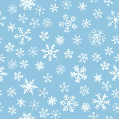 Snow Seamless Light Blue Vector Background clipart