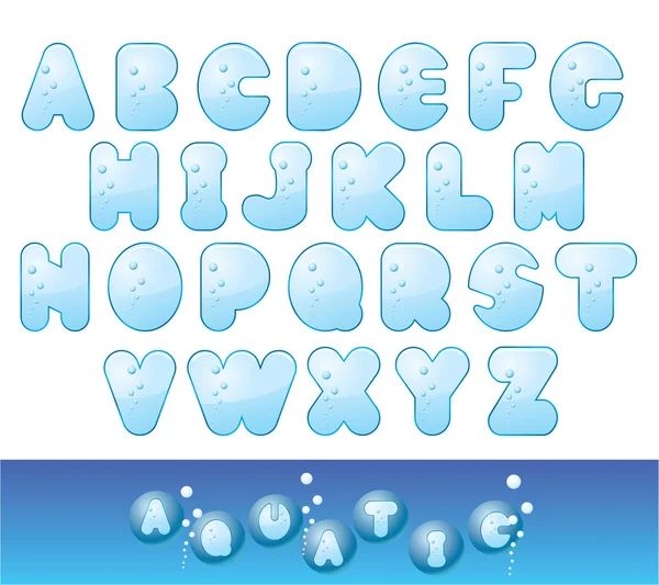 stock vector Aqua Font