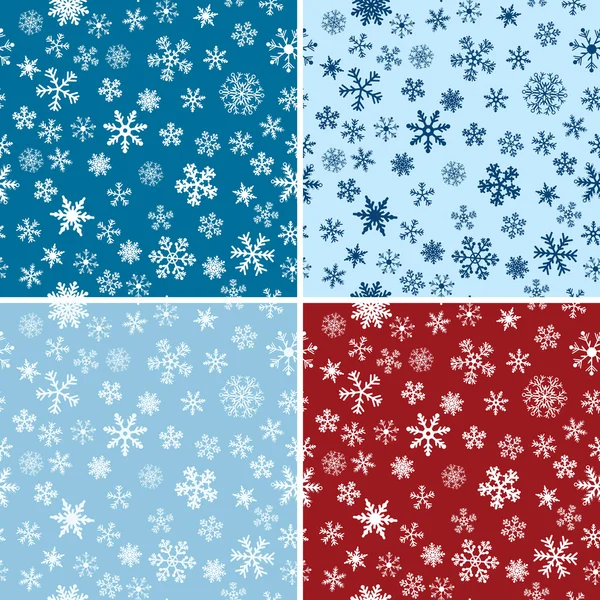 Snow Seamless Vector Backgrounds Set Série Fundo Sem Costura —  Vetores de Stock