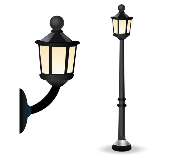 Sokak lambası set — Stok Vektör