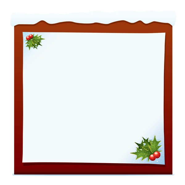 Karácsonyi Kártya Holly Dekoráció Karácsonyi Sorozat — Stock Vector