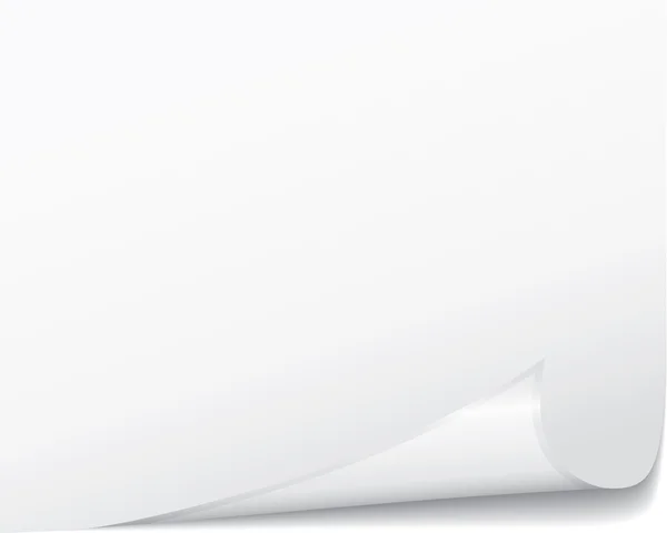 Esquina de papel branco — Vetor de Stock