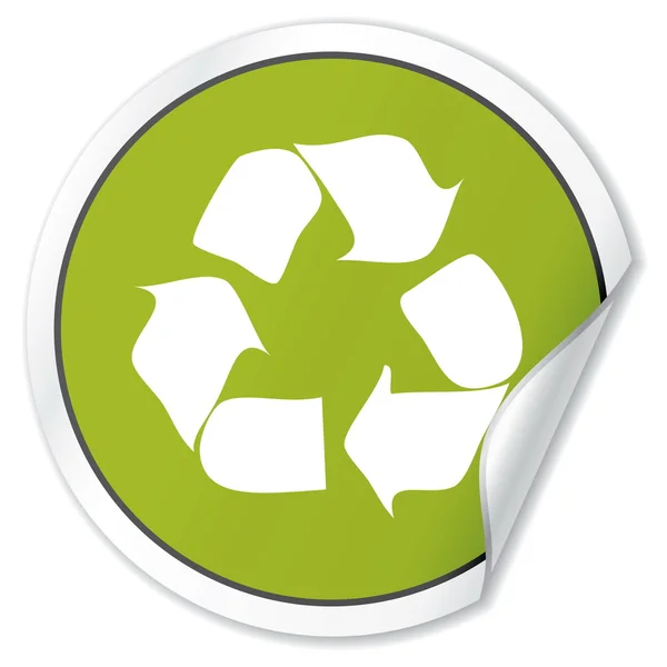 Αυτοκόλλητο Φορέα Ανακύκλωσης Συλλογή Οικολογία — Διανυσματικό Αρχείο