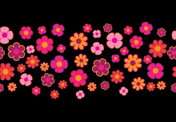 Fleurs Abstraites Fond Vectoriel Sans Couture Série Arrière Plan Rétro — Image vectorielle