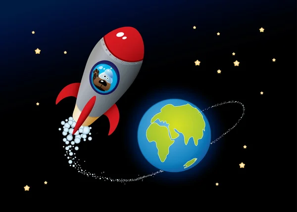 Deep Space Vector Cartoon Image — Stock Vector