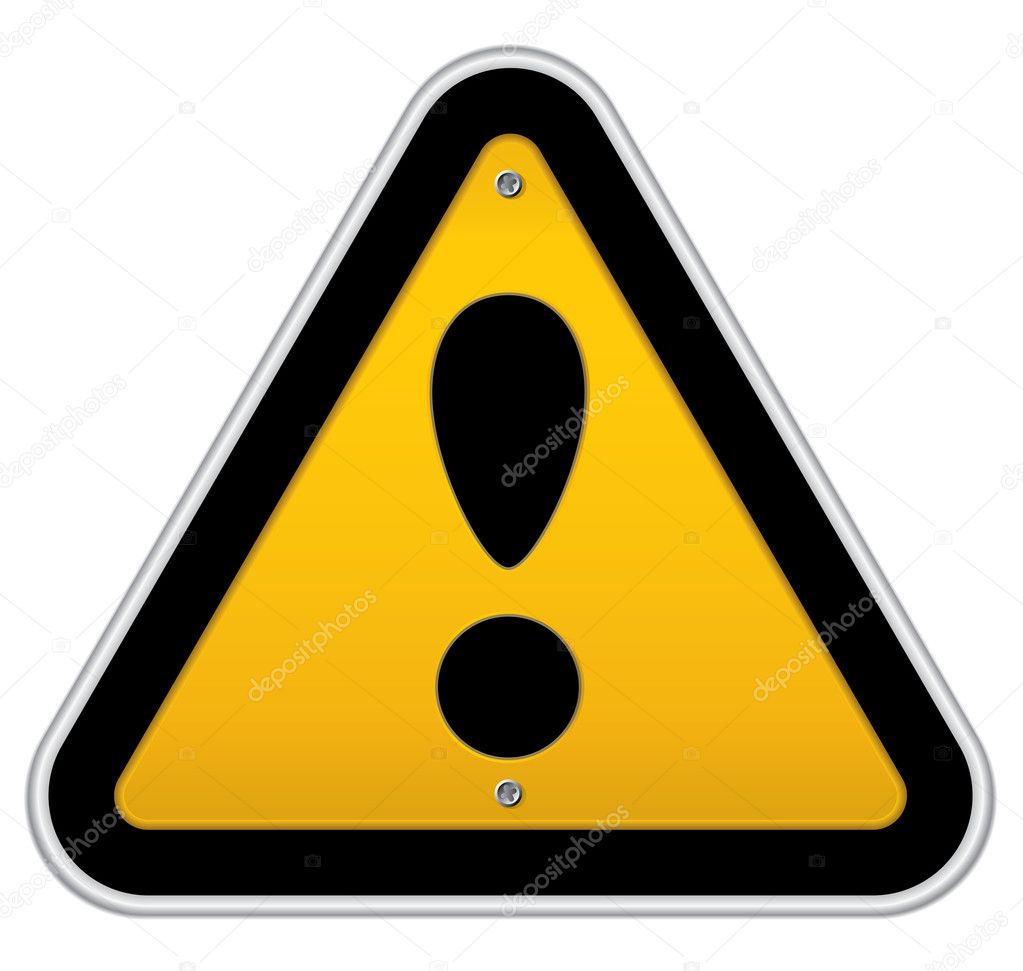 Vector traffic attention sign. Vector traffic sign collection.
