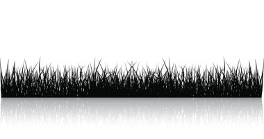 Black Vector Grass Isolated On White