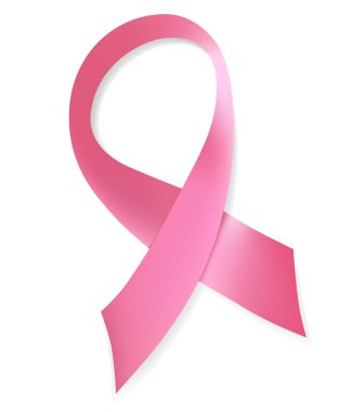 Vector pink breast cancer ribbon clipart