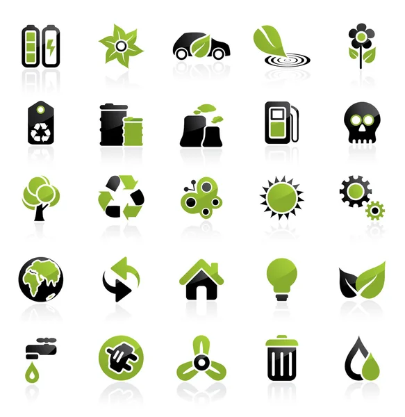 Set Icone Vettoriali Ambientali Facile Modificare Collezione Ecologia — Vettoriale Stock