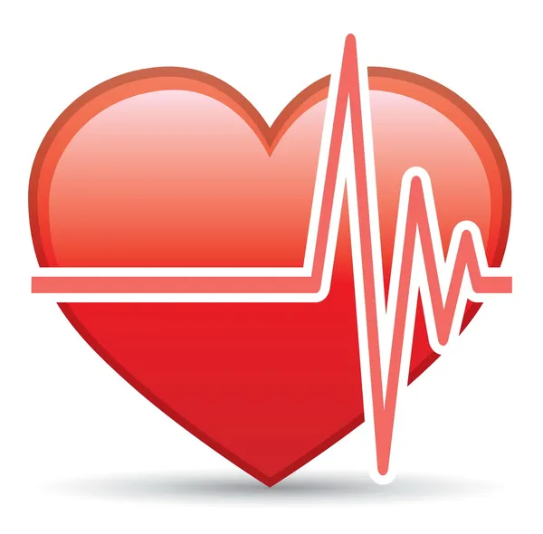 Herzfrequenz Vektor Designelement — Stockvektor