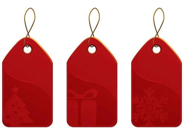 Vector Natal Red Tag Set Coleção Compras Natal —  Vetores de Stock
