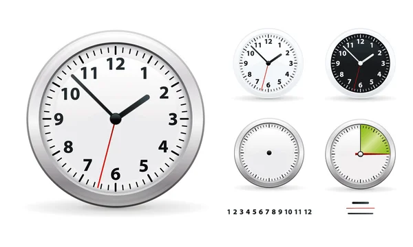 Una Ilustración Vectorial Reloj Oficina Pared — Vector de stock