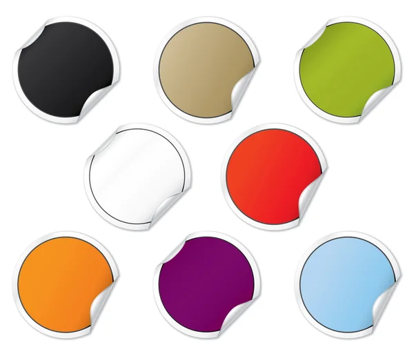Vector Colorful Blank Sticker Set — Stock Vector
