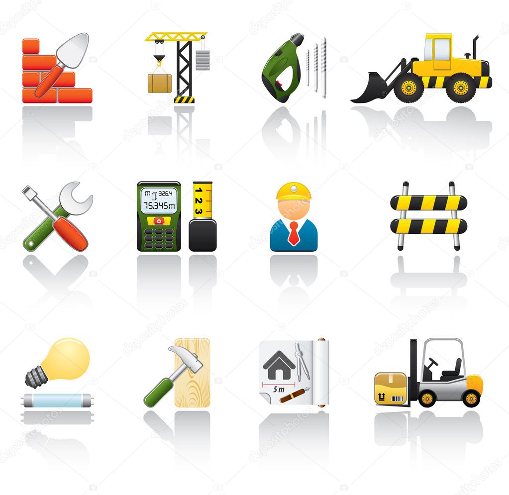 Construction Icon Set. Easy To Edit Vector Image.