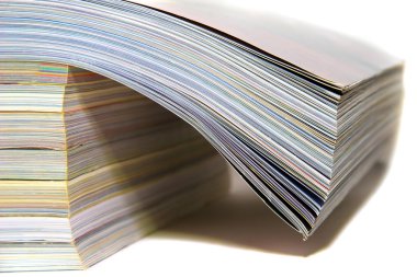 Stack of Colorful Magazines, Media Series clipart
