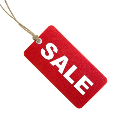 Red Sale Tag clipart