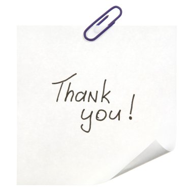 Thank You Sign Isolated on White clipart