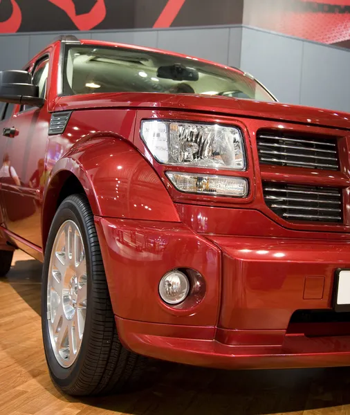 Piros nagy autó — Stock Fotó