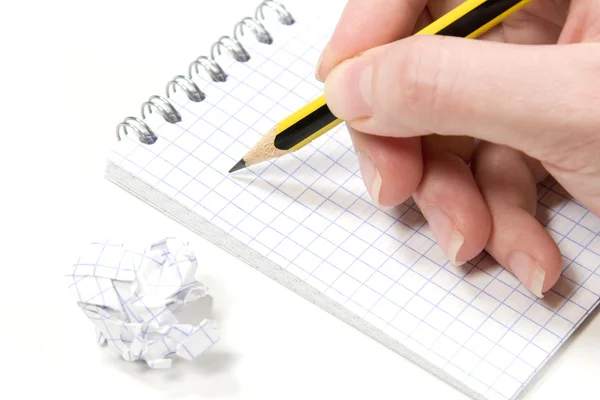 Pisanie Ołówek Notatnik Biuro Serii — Zdjęcie stockowe