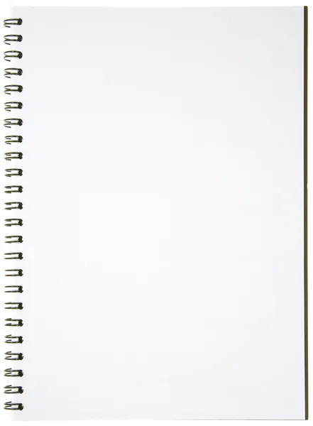Bloco de notas em espiral em branco — Fotografia de Stock