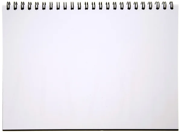 Bloco de notas em espiral em branco — Fotografia de Stock