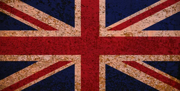 生锈的英国国旗 — 图库照片