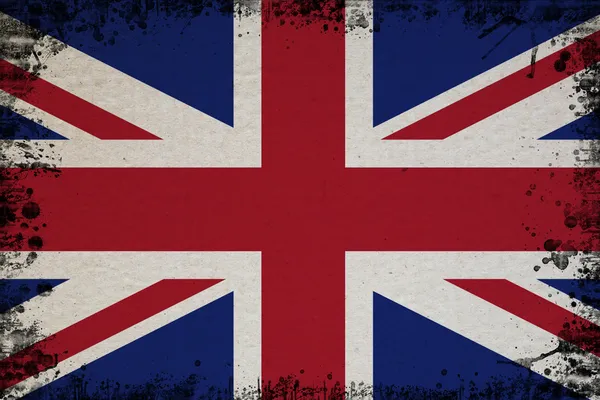 Плямистий Прапор Великобританії Прапор Колекції Детальніше Свій Портфель — стокове фото