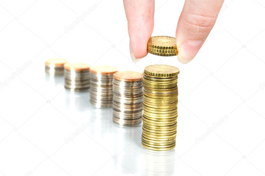 Personal Finance. Hand and Coins. Money and finance series.