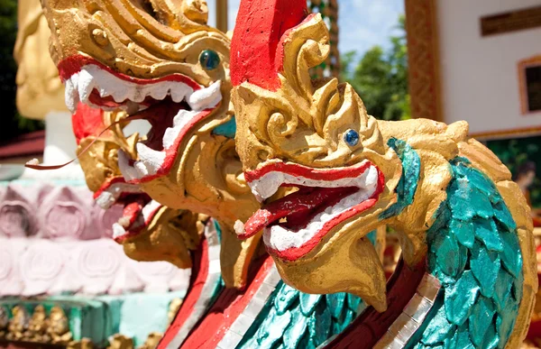 Buddhistische Mythische Figur Der Naga Die Den Eingang Einem Tempel — Stockfoto