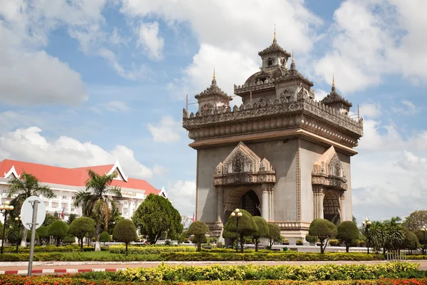 Vientiane Laos Patuxai Anıtı — Stok fotoğraf