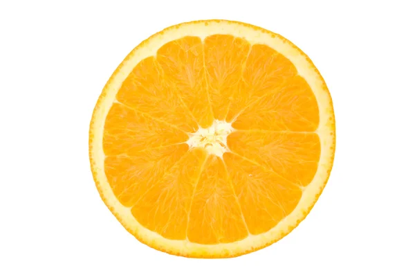 Moitié Orange Isolé Sur Fond Blanc — Photo