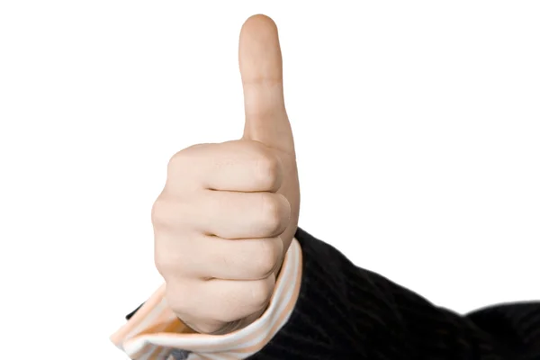 Thumb Sign Isolated White Background — Stock Photo, Image
