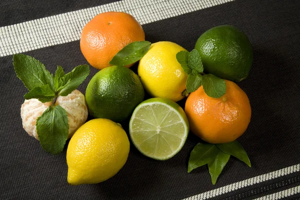 柑橘类水果背景 — 图库照片