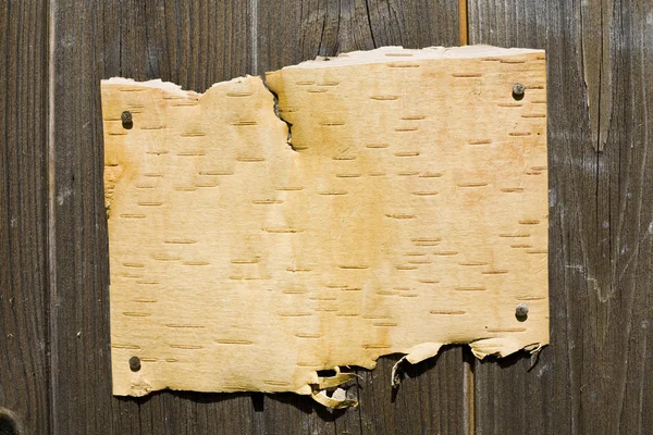 Corteccia su sfondo di legno — Foto Stock