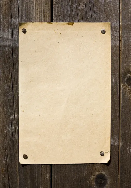 Stary Styl Retro Papieru Drewniane Ściany Gotowy Wiadomości — Zdjęcie stockowe