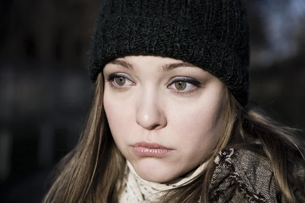 Sad Woman Close Portrait — Stock Photo, Image