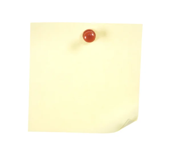 Zettel Mit Rotem Clip Auf Weißem Hintergrund Bereit Für Ihre — Stockfoto