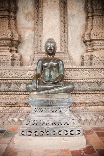 Estátua Buda Wat Phra Keo Altar Esmeralda Buda Vientiane Laos — Fotografia de Stock