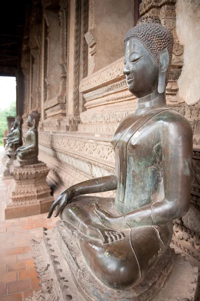 Estatua Buda Wat Phra Keo Altar Del Buda Esmeralda Vientiane —  Fotos de Stock