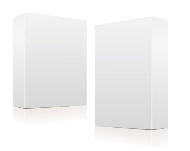 Clear white boxes clipart