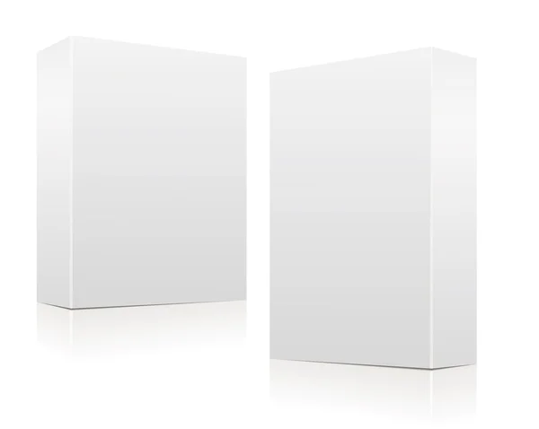 Klart vita lådor — Stock vektor