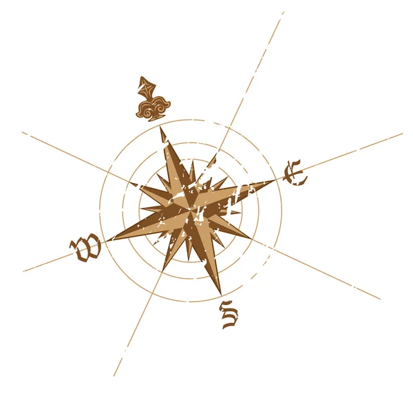 Větrná růžice kompasu — Stockový vektor