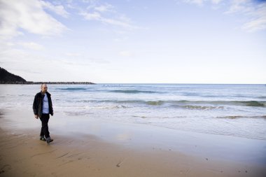 Man On The Beach clipart