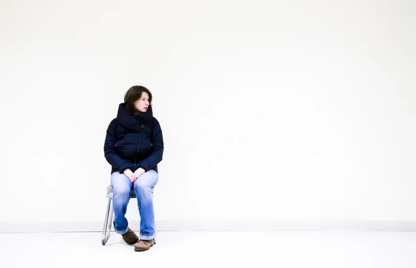 stock image Woman On The White Background