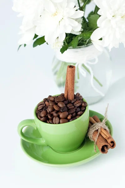 Πράσινο Κύπελλο Τον Καφέ — Φωτογραφία Αρχείου