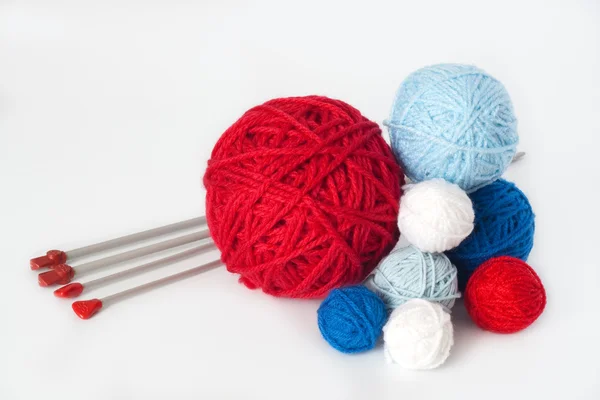 Kuličky z příze pro pletení — Stock fotografie
