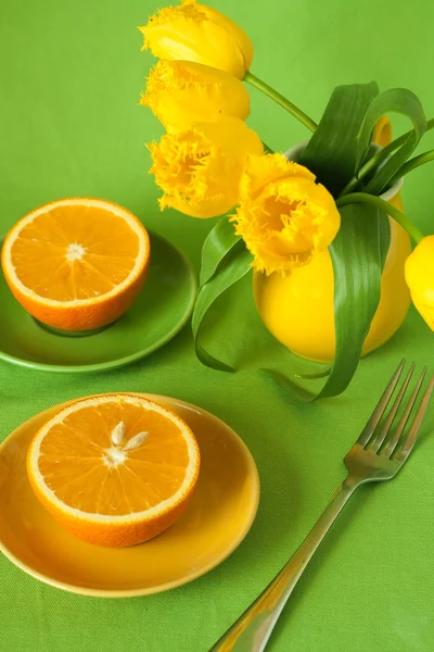 stock image Juicy oranges for breakfast